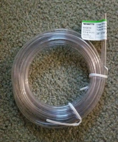 watts clear vinyl tubing 3/8&#034; x 1/4&#034; x 10 ft