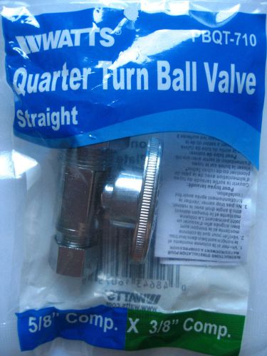 6 Bulk set NEW 5/8 X 3/8 Comp STRAIGHT Quarter Turn Ball VALVES ~ 5/8in x 3/8in