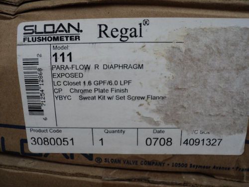 Sloan Regal flushometer 111,  flush valve, Old Stock