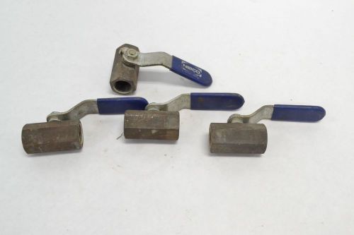 Lot 4 nibco steel 2000wog ball valve 1/2in npt 2 way b279485 for sale