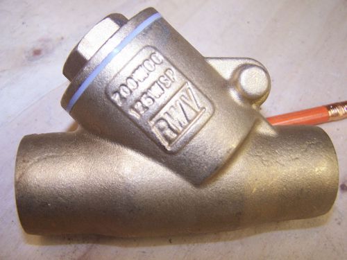Solder brass y pattern swing check valve 1-1/2&#034; for sale