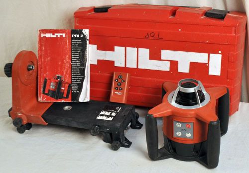 Hilti PRI 2 Rotating Laser Kit w/ Remote -- No Reserve &amp; Free Shipping