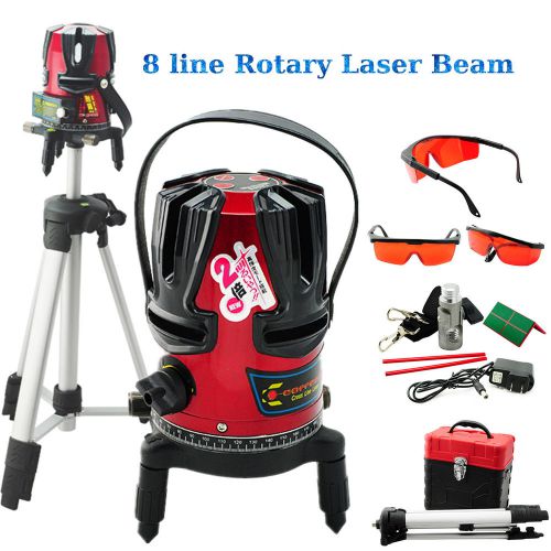 8 Line Rotary Laser Beam Self Leveling Interior Exterior horizontal Laser Kit