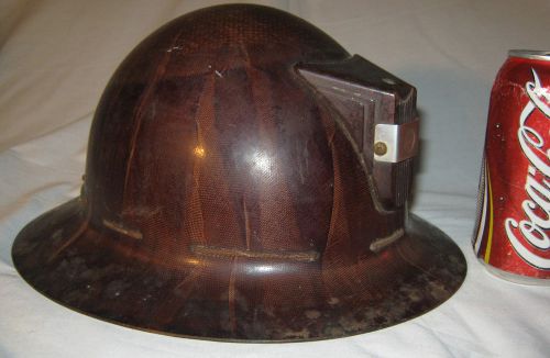 Antique industrial msa skull guard coal miner bakelite safety hard hat helmet for sale