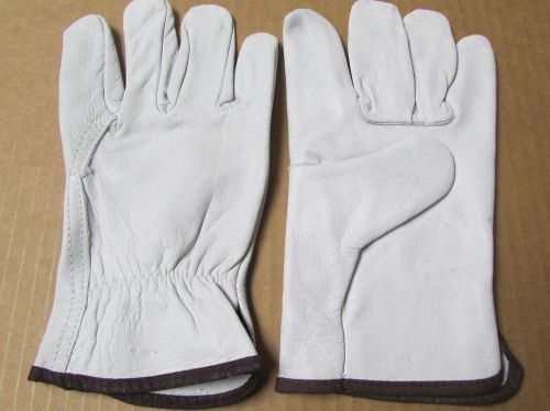 DRIVERS GLOVES UNLINED GRAIN LEATHER  WITH ELASTIC WRIST WING THUMB SZ LGE