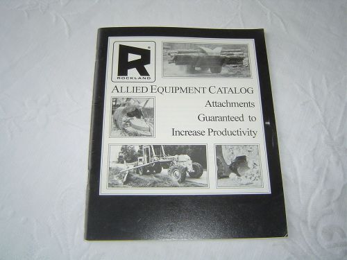 Rockland attachments catalog brochure for CAT case fiat john deere dresser
