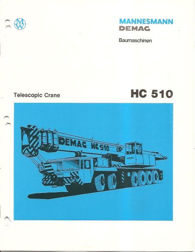 Equipment Brochure - Mannesmann Demag - HC 510 - Telescopic Truck Crane (E1444)