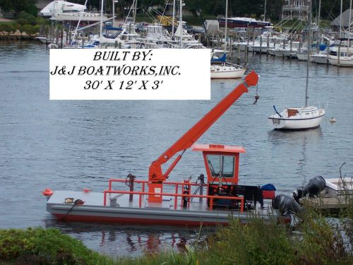 30&#039;x12&#039;x3&#039; SECTIONAL WORK BARGE WORK BOAT PUSHER ALL STEEL WORKBOAT J-BOAT