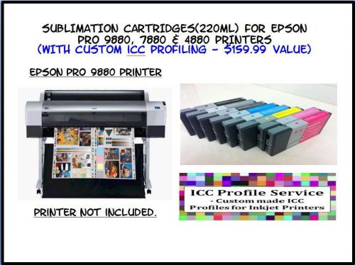 Sublimation cartridge (220mlx8) for epson pro 9880, 7880 &amp; 4880 printers for sale