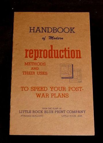 1945 REPRODUCTION TYPE LR BLUE PRINT ARKANSAS POST WAR PLANS WWII HOME FRONT