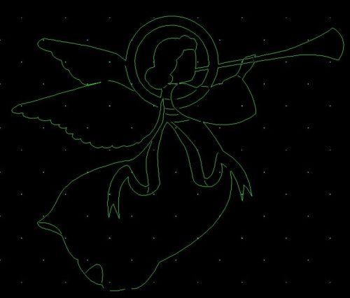 Christmas angel DXF file for CNC laser, plasma cutter,or router