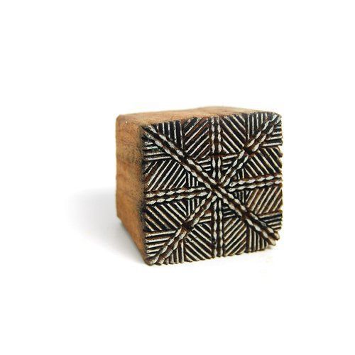 NEW International Arrivals Blockwallah Wooden Stamp, Batik Pattern