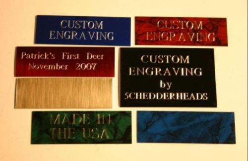 Custom engraved 2x3 brass or aluminum tag sign