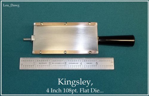 Kingsley Machine Holder, Hot Foil Stamping (108pt.  Flat Die Type Holder) 1.5X4&#034;