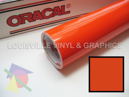 1 roll 24&#034; x 5 yds orange oracal 651 sign &amp; graphics cutting vinyl for sale