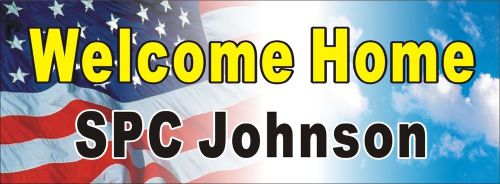 1.6ftX4ft Personalized Military US Army Soldier Marine Corps Welcome Home Banner