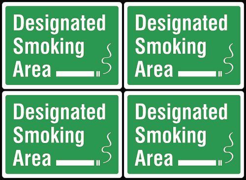 Designated Smoking Area Green Smoke Sign Aloud Complex Office Warehouse USA s163