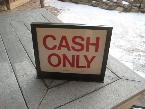 &#034;Cash Only&#034; Metal Business Sign 13-1/4&#034; x 16&#034;  CT--DC-2