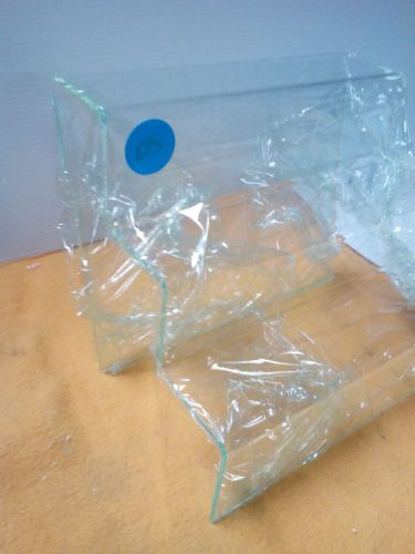 ACRYLIC DISPLAY STAND / RISER /  STEP / 3 LEVEL BLEMISHED # 104 BLUE DOT SPECIAL