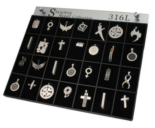 Modern sleek display stainless steel pendants jewelry for sale