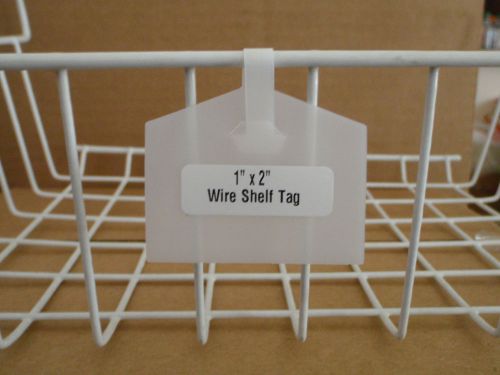 1&#034; x 2&#034; One-Piece Wire Shelf Tag - Clear - (pkg of 25) FREE 1st Class Shipping