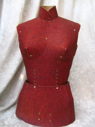 Very Adjustable Vtge FRENCH MANNEQUIN DRESS FORM FELT Female TORSO Couture 1950