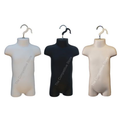 3 infant mannequin forms for sizes 9 - 12 months - 1 white + 1 black + 1 flesh for sale