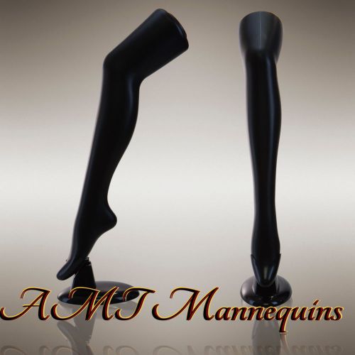6 Female mannequin legs, to display stockings,thigh highs, Plastic 6 black legs