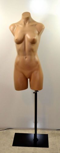 Full Round Plastic Female Forms With Metal Bases.Fleshtone Color