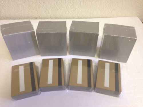 1000 gold cr80 pvc cards hico magstripe 2 track w/ signature panel - id printers for sale