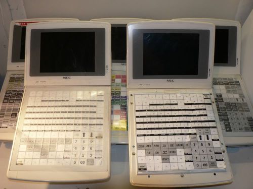 LOT OF 5 NEC PB5800-2020 Point of Sale Register FOR PARTS OR REPAIR !!!