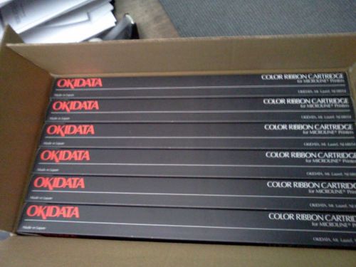 BOX OF 6 Okidata 52102601 COLOR Ribbon Cartridges