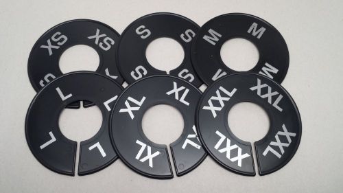 Round black size ring divider xs to xxl (2 pcs per size) 12 pcs total for sale