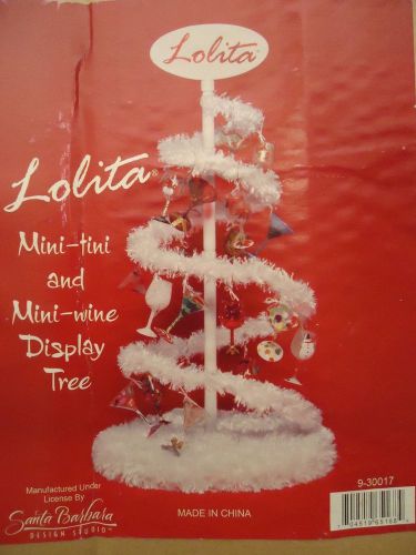 LOLITA Mini Tini Wine Ornament Store Home Display Spiral Rack Stand Tree White