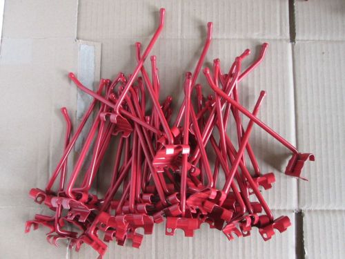 Red peg hook holder retail display use with rack slatwall or pegboard christmas for sale