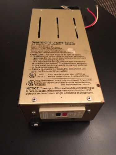 DIMENSIONS UNLIMITED, INC POWER INVERTER  DUI-12/100TLW