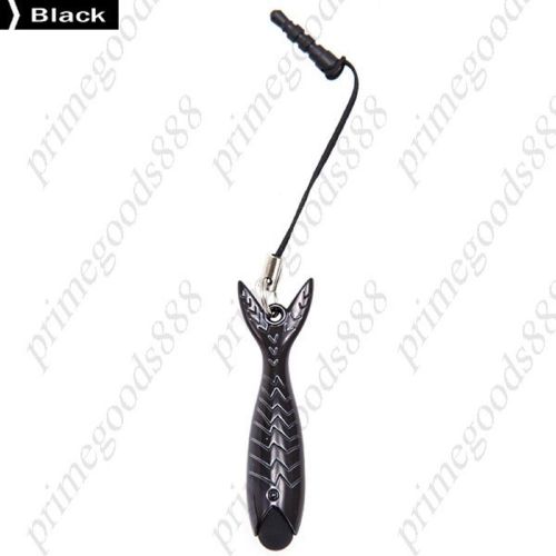 Fish Pattern Touch Capacitive Stylus Pen Smart Phone Fishing Cell in Black