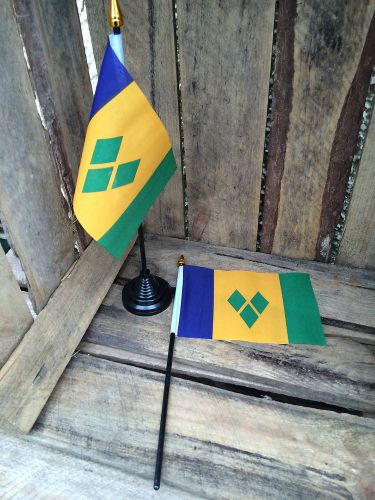 Saint St Vincent Desk Top Flag reggae caribbean Tourism Creole Cricket Sports bn