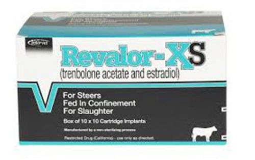 Revalor xs cattle implant 100 ds growth promotant weight gain muscle builder for sale