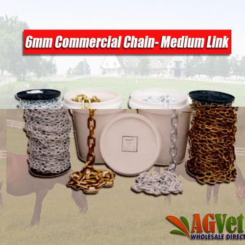 6mm Commercial Chain- Medium Link- Hot Dipped - 25Kg/ Spool (6M-HD25)