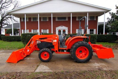 2008 kubota l5240 hst 4x4 tractor, new loader, 6 way box blade - only 570hrs! for sale