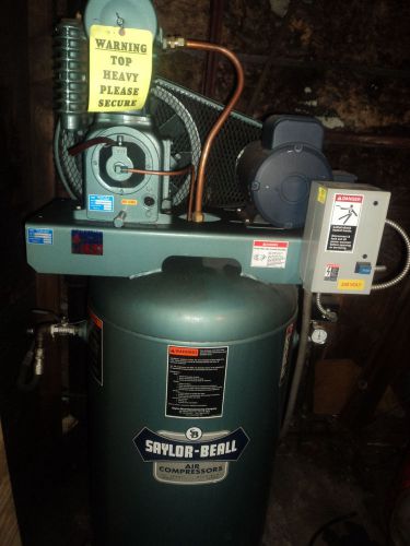 Saylor beall air compressor 5hp  3 phase   80 gal     705 for sale