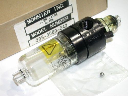 UP TO 5 NEW MONNIER 1/4&#034; NPT AIR LUBRICATORS 305-3000-2A2