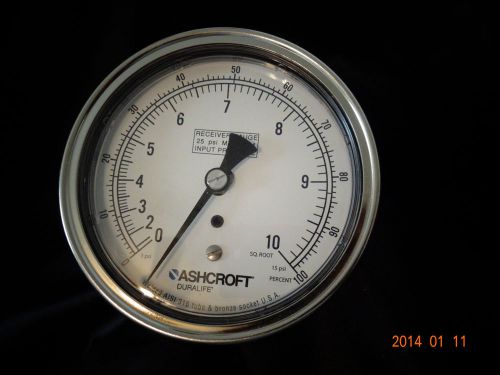 Ashcroft industrial duralife gauge 35-1009-aw-02b-3-15# 3 1/2&#034; xajpr 10028278-5 for sale