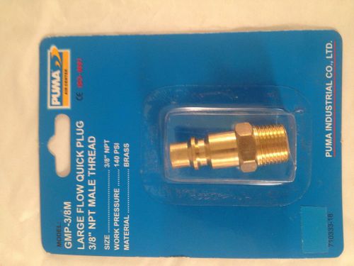 PUMA LARGE FLOW AIR QUICK PLUG 3/8&#034; NPT MALE GMP-3/8M