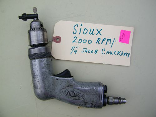 SIOUX - PNEUMATIC 1/4&#034; HEX. SCREWDRIVER WITH 1/4&#034; JACOB CHUCK, 2000 RPM
