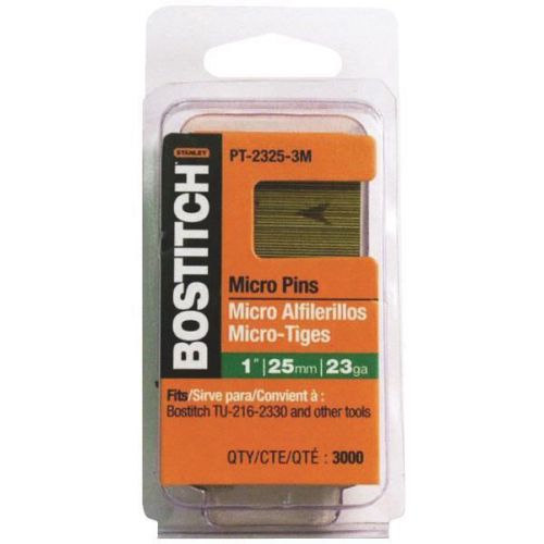 Stanley bostitch pt-2330-3m micro pin nail-1-3/16&#034; 23ga pin nail for sale
