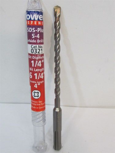 Powers Fasteners 0321, 1/4&#034; x 6 1/4&#034;, SDS Plus Carbide Tipped Hammer Drill Bit