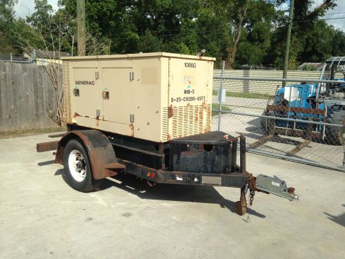 Generac 25kw diesel trailer mounted generator sound suppressed for sale