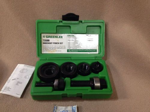 Greenlee 735bb ball bearing knockout punch set kit, 1/2-inch to 1-1/4-inch for sale